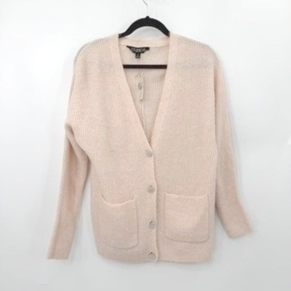 Francescas Studio 19 Cardigan Women S‎ Blush Pink Jeweled Balletcore Coquette
